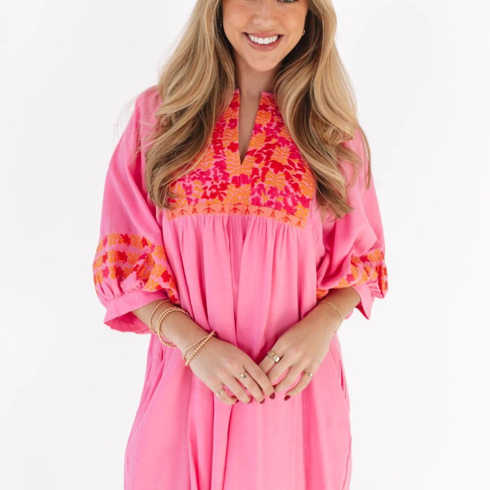 NWOT J. Marie Carlie Dress- Pink